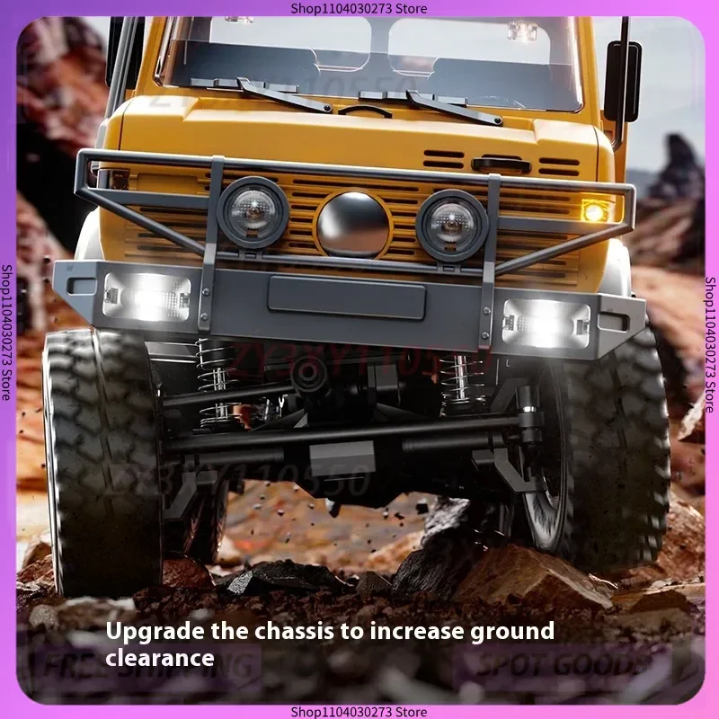 JJRC C8823 Unimog Brinquedo de carro de controle remoto em escala completa - Veículo de simulação de escalada off-road com tração nas seis rodas, presente para maiores de 14 anos
