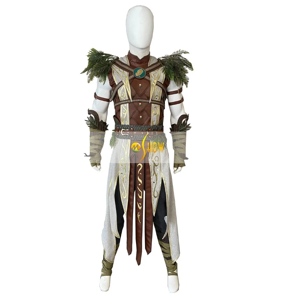 Game bg3 Halsin Cosplay Costume  Baldur Outfit Halloween Battle Halston Suit