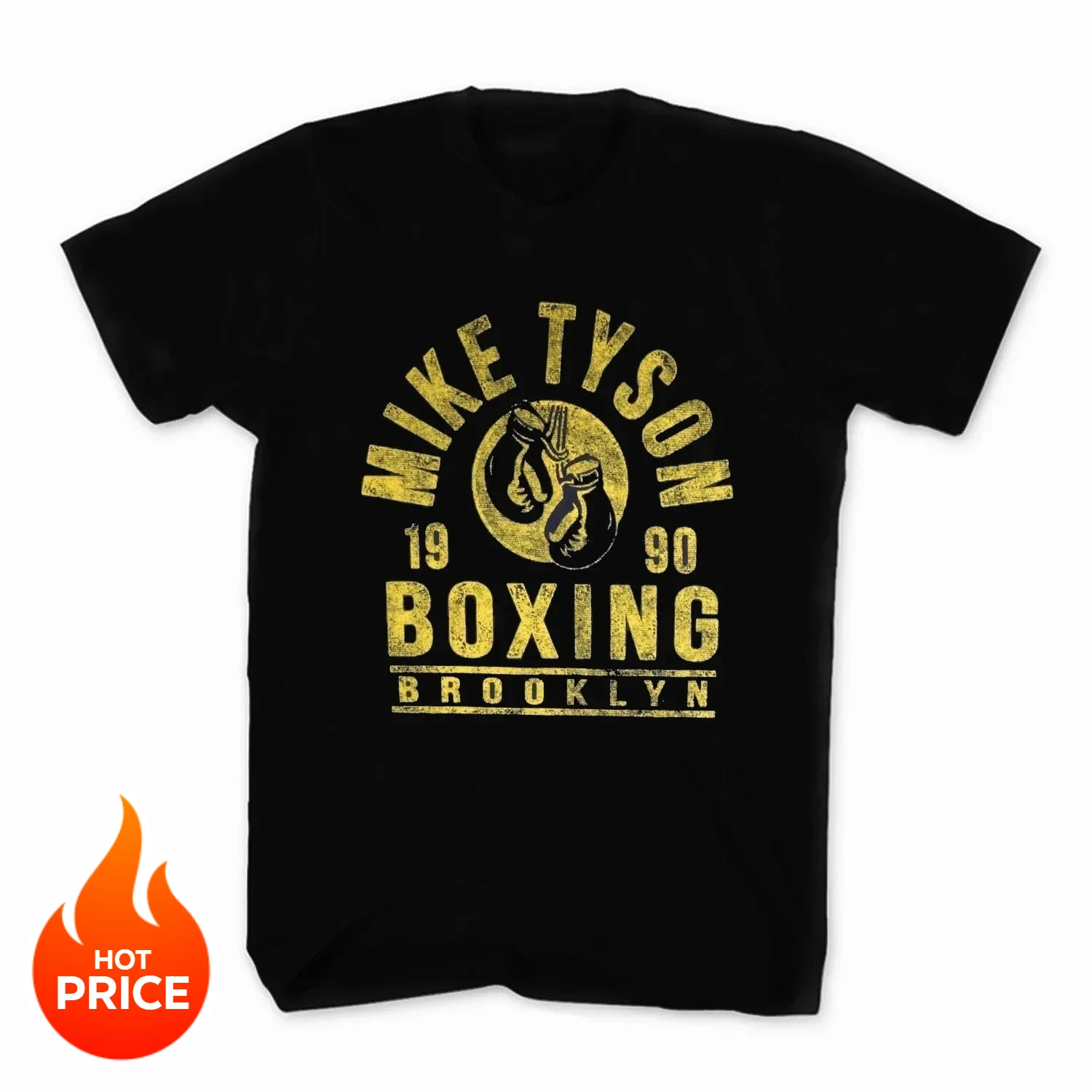 Vintage Mike Tyson Boxing Brooklyn 1990 Adult T-Shirt 100% Cotton O-Neck Summer Short Sleeve Casual Mens T-shirt Size S-3XL