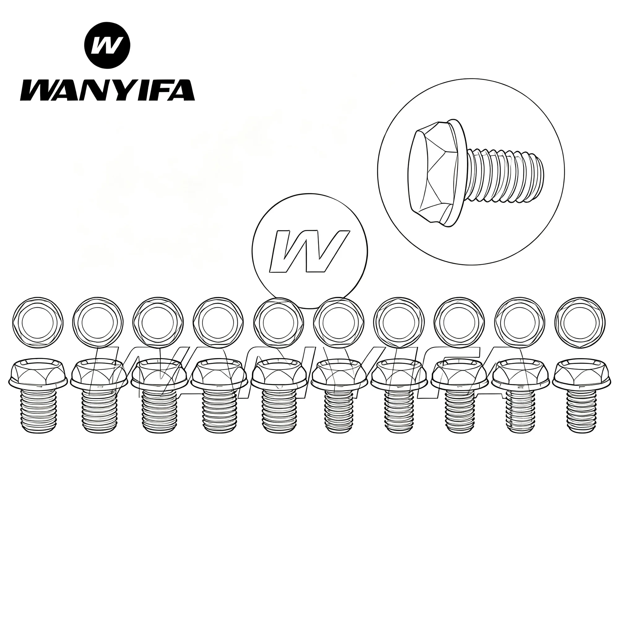 Wanyifa Motorcycle Modification Titanium Alloy M8/M10x13mm Rearview Mirror End Cap Screw Available Right or Left Hand Thread