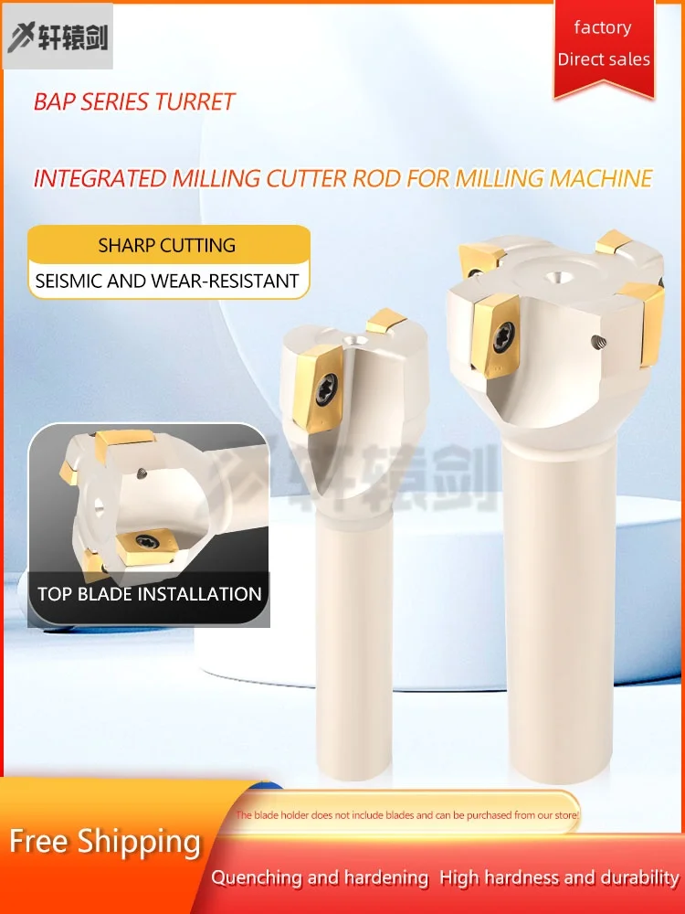 

BAP300R BAP300R-17-80-C10-2T Turret Milling Cutter Bar End Mill Right angle Flat Copying Milling Tool Holders For AP1135 Inserts
