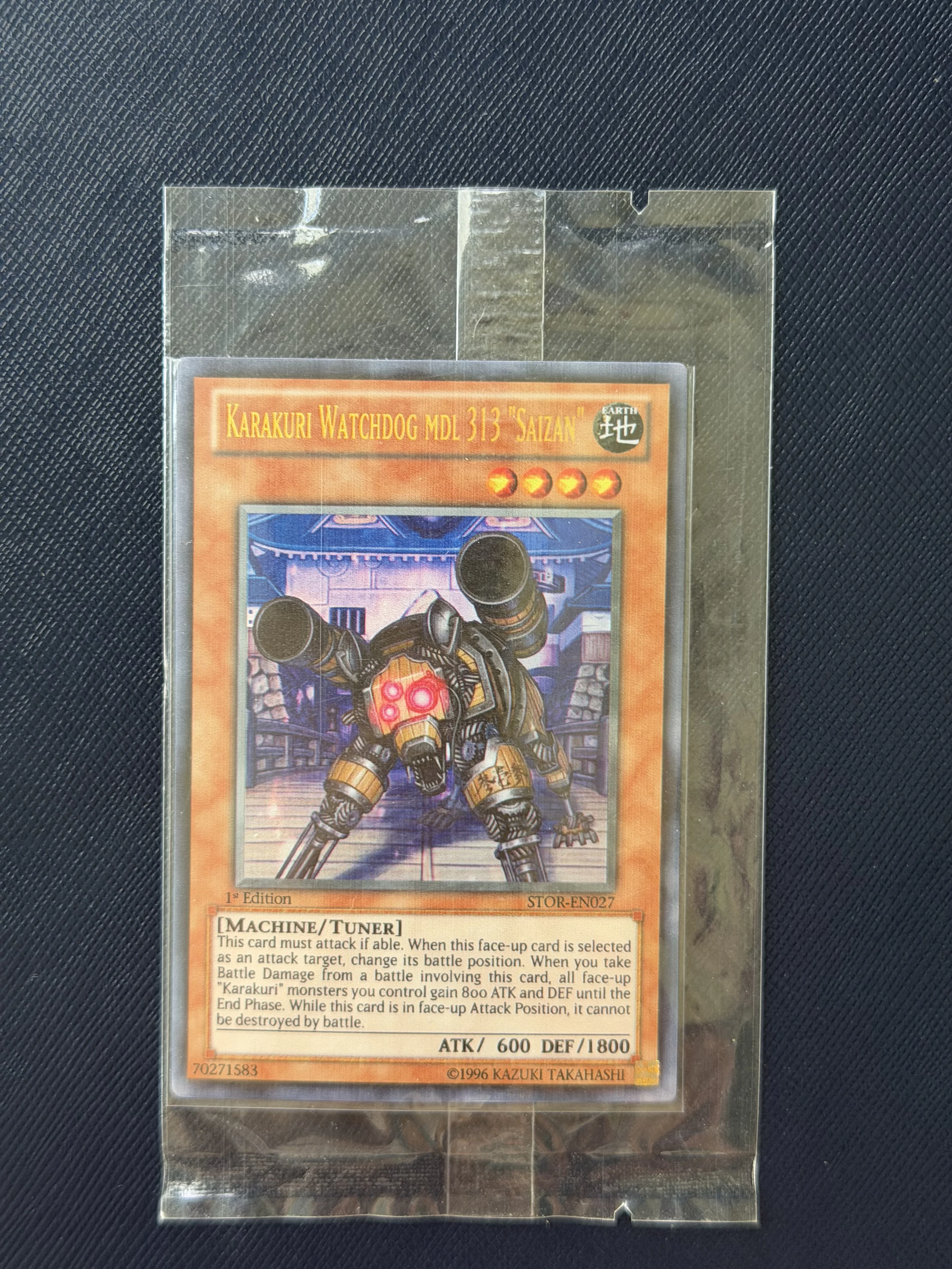 

Yu-Gi-Oh! DIY Custom Card Karakuri Watchdog mdl 313 Saizan STOR-EN027 Holographic Collectible Gift for Anime Fans Kids TCG Playe