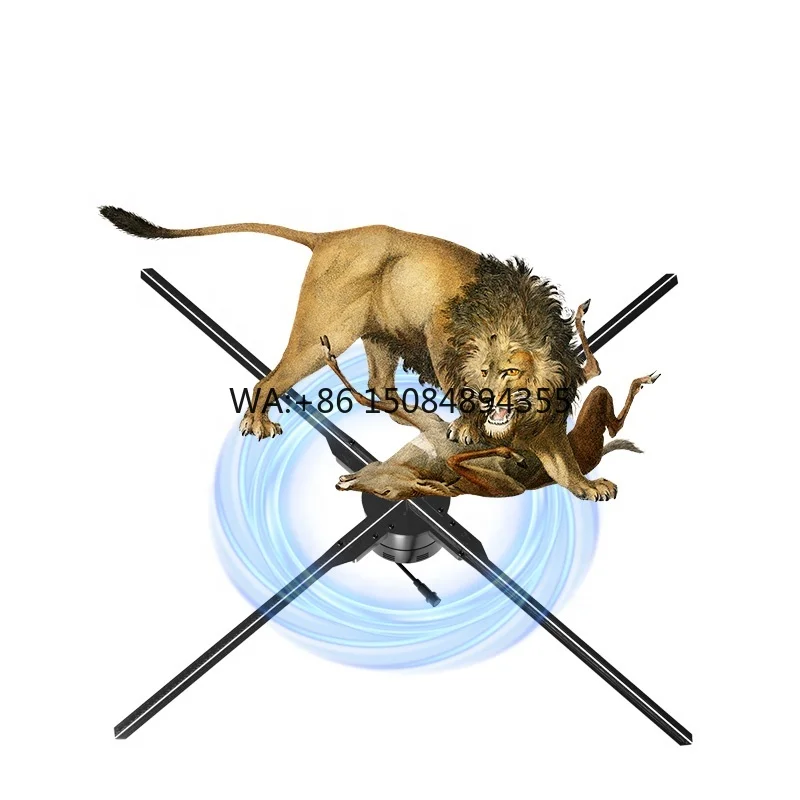 

Wholesales 100cm 3d Fan Hologram 4 Blades Big 3d Hologram Advertising Display Led Fan Mobile Wifi 3d Hologram Fan Projector