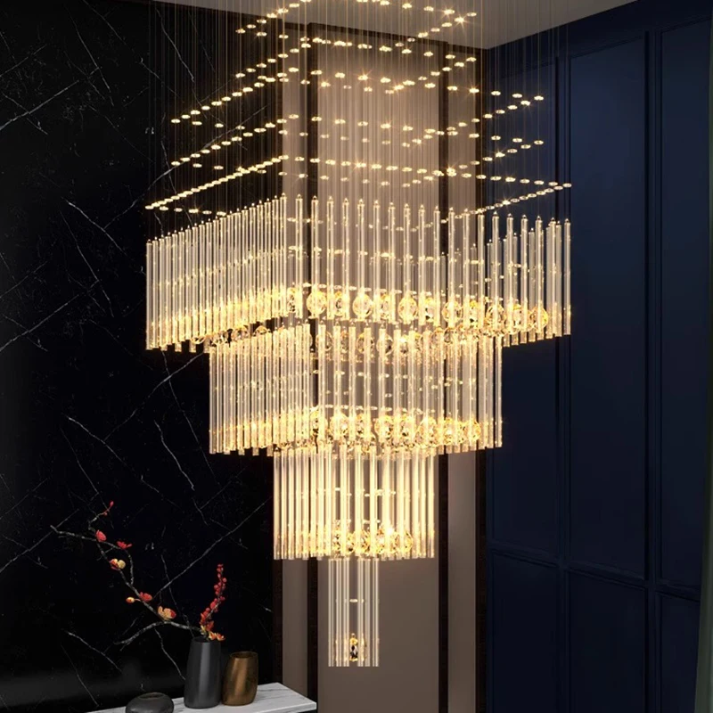 Modern home decoration salon lamps for living room smart crystal Pendant lights dining room indoor lighting