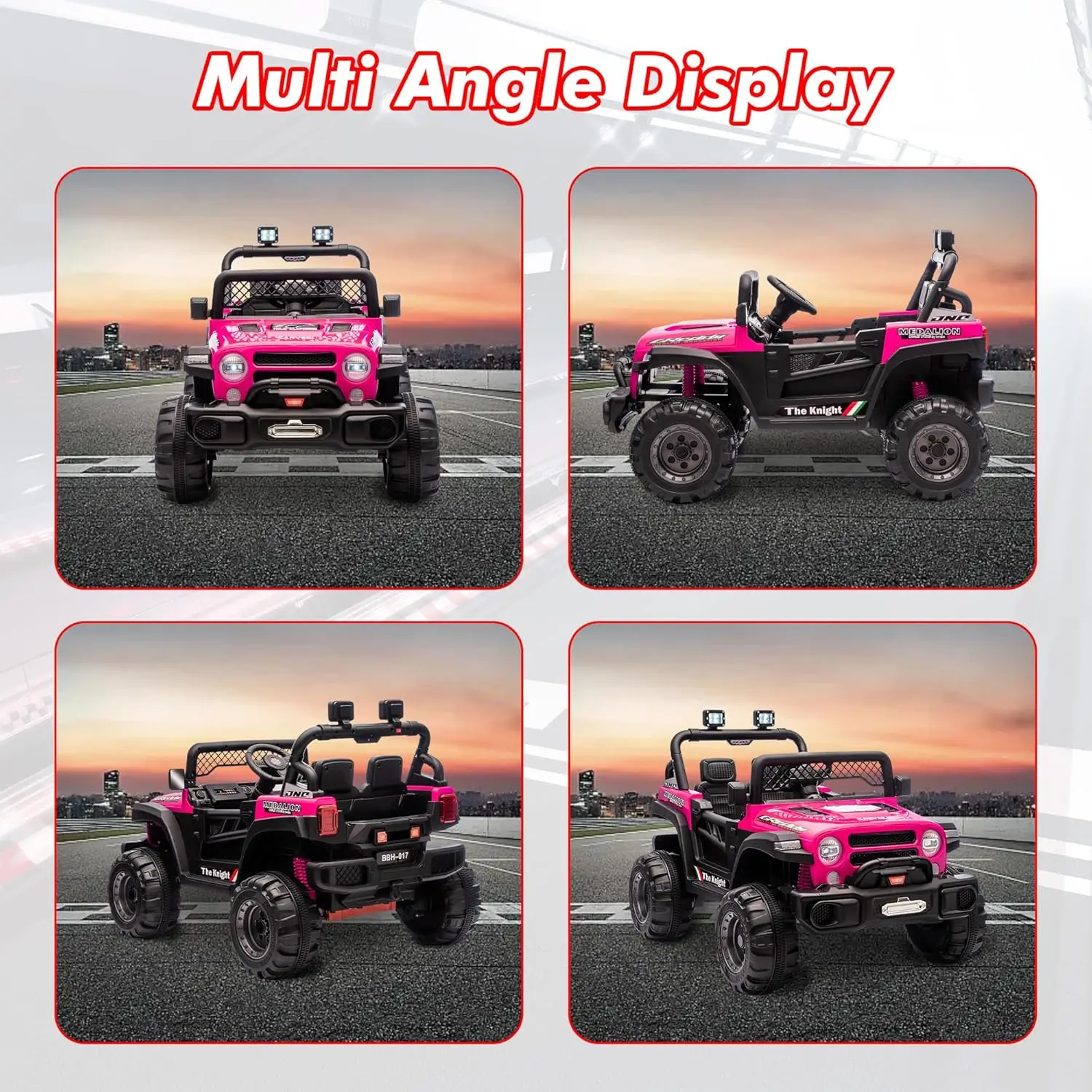 Voiture jouet électrique pour enfants 12V, 2 places, pour tout-petits et enfants, avec télécommande, alimentée par batterie, musique, lumières LED