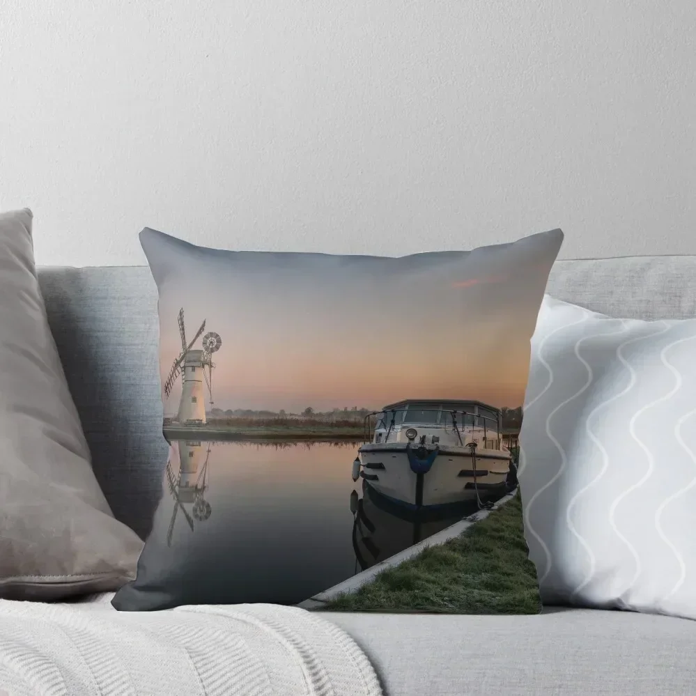 

Winter Sunrise Over Thurne Mill Throw Pillow Pillow Covers Decorative New year luxury sofa pillows pillow