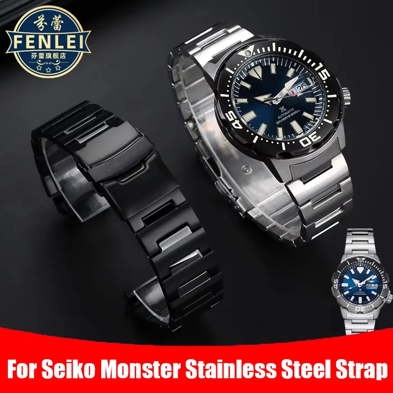 

For SEIKO Stainless Steel Watch Band Small Monster PROSPEX SRPH75K1 SRPD25K1 High quality Strap Men's Watch Chain 20MM Bracelet