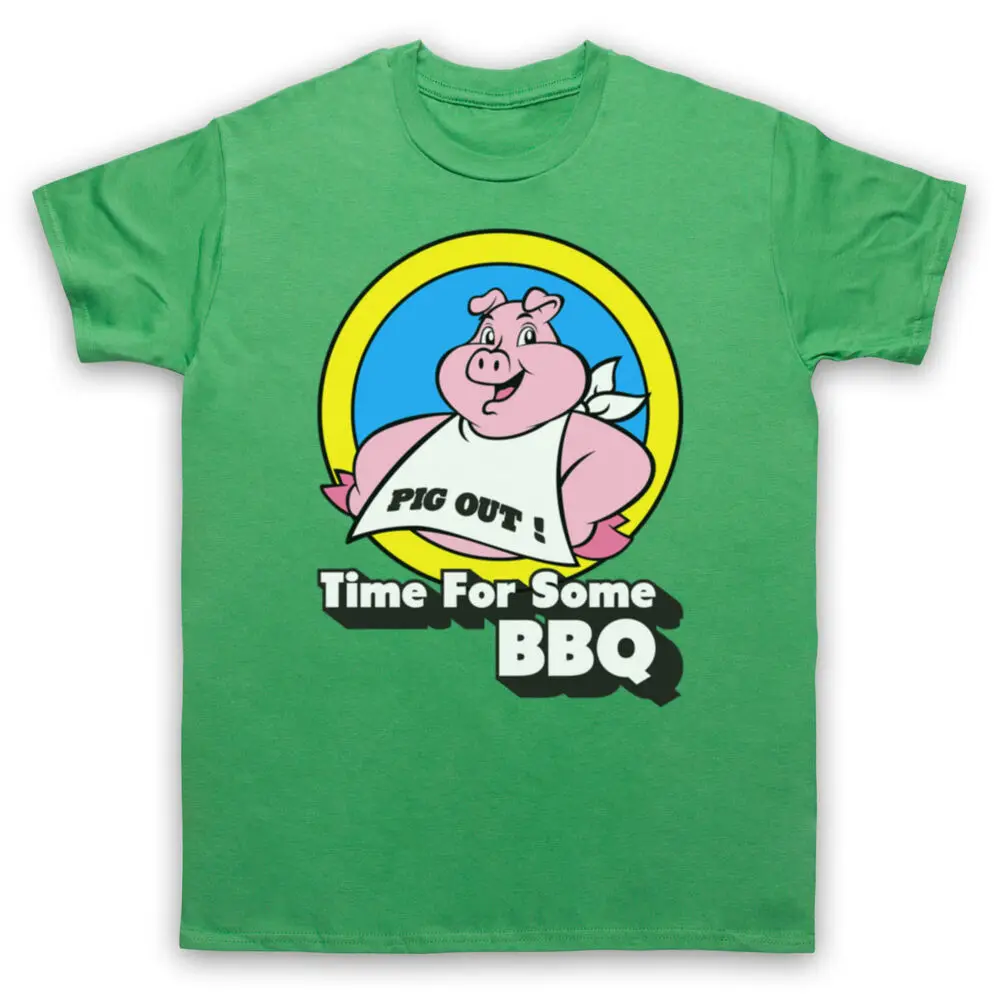 TIME FOR SOME BBQ PIG OUT BARBEQUE MEAT LOVER GRILLING MENS & WOMENS T-SHIRT  High Quality 100%Cotton Short Sleeve