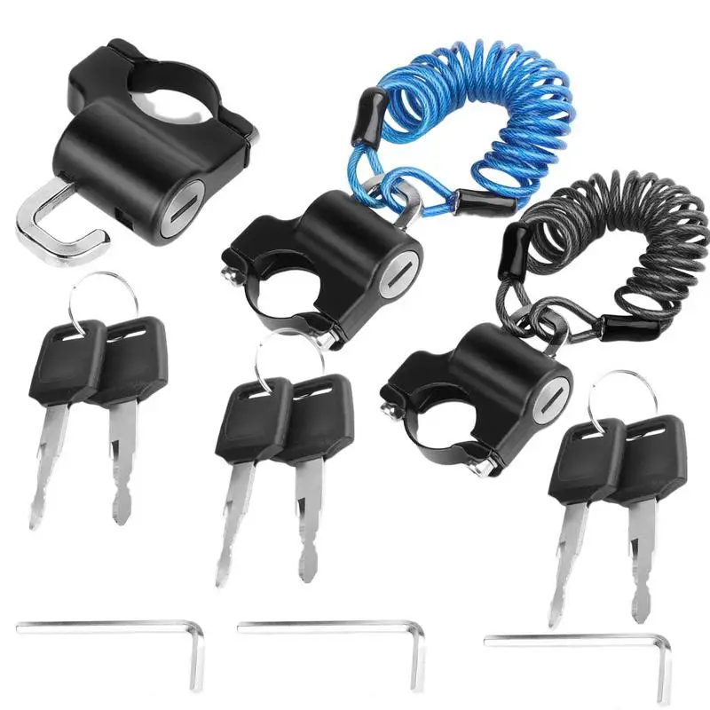 Motorcycle Helmets Lock Waterproof Maximum Protection Bike Bicycles Safety Lock Anti Theft Elasticity Helmets Lock Durable Cable
