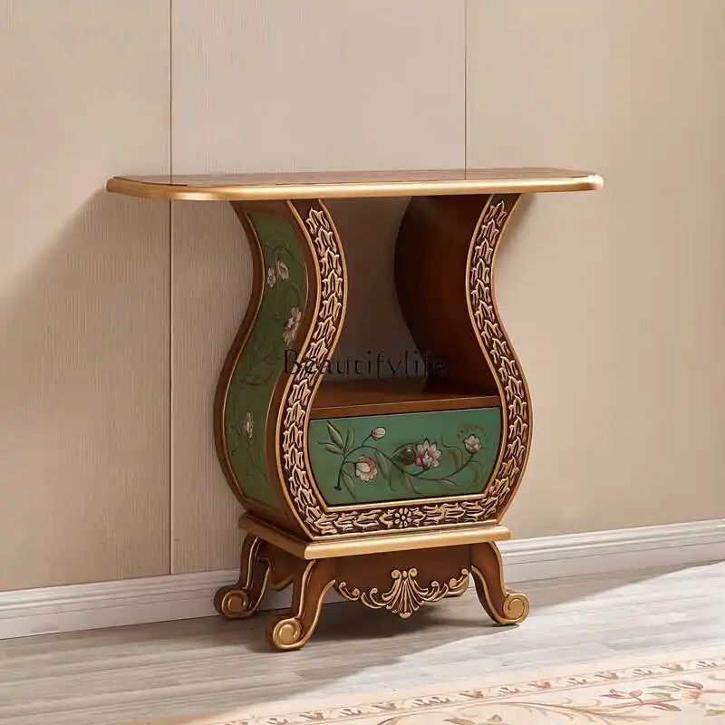 

American porch cabinet aisle retro painted corridor decorative solid wood locker