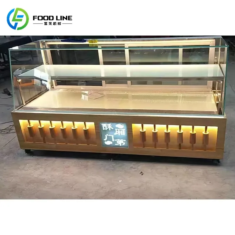 2025 المصنع مباشرة عرض كعكة المخابز التجارية مبرد باب زجاجي مخبز المعجنات كعكة عرض