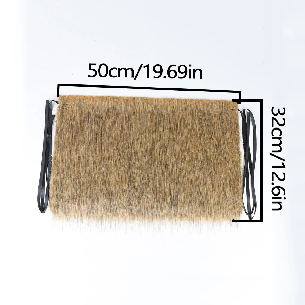 2 pezzi medievale in pelliccia sintetica calda per le gambe, copristivali, costume vichingo di Halloween, accessori per costumi personalizzati