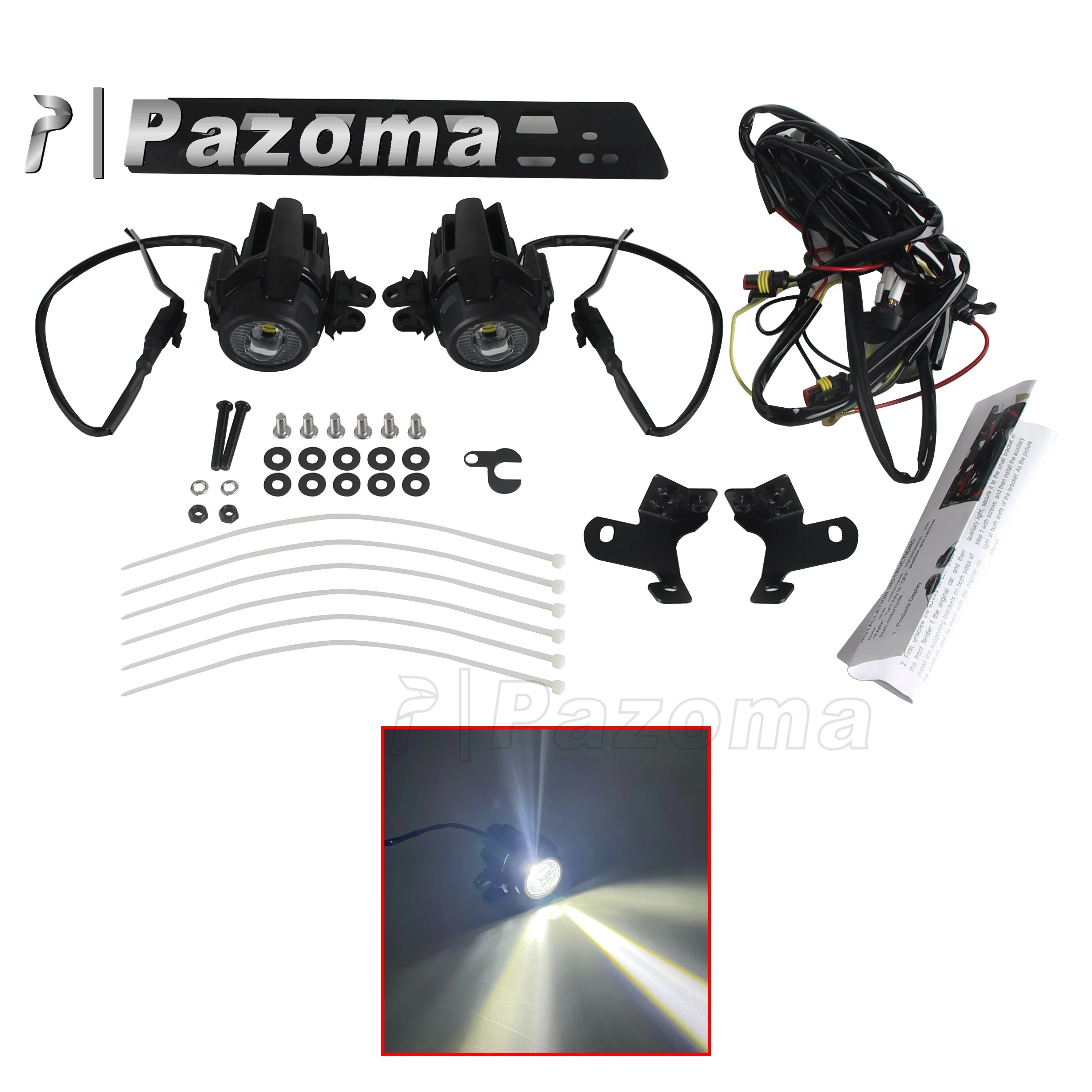Motorcycle Front LED Auxiliary Light Bar Headlight Assembly kits for F750 F850GS 2019-2023