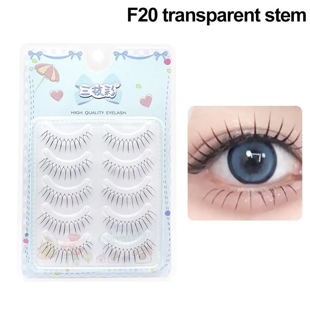 Ciglia finte a forma di U trasparenti fai da te leggere ciglia naturali strumenti per il trucco per l'ingrandimento degli occhi ultra fini