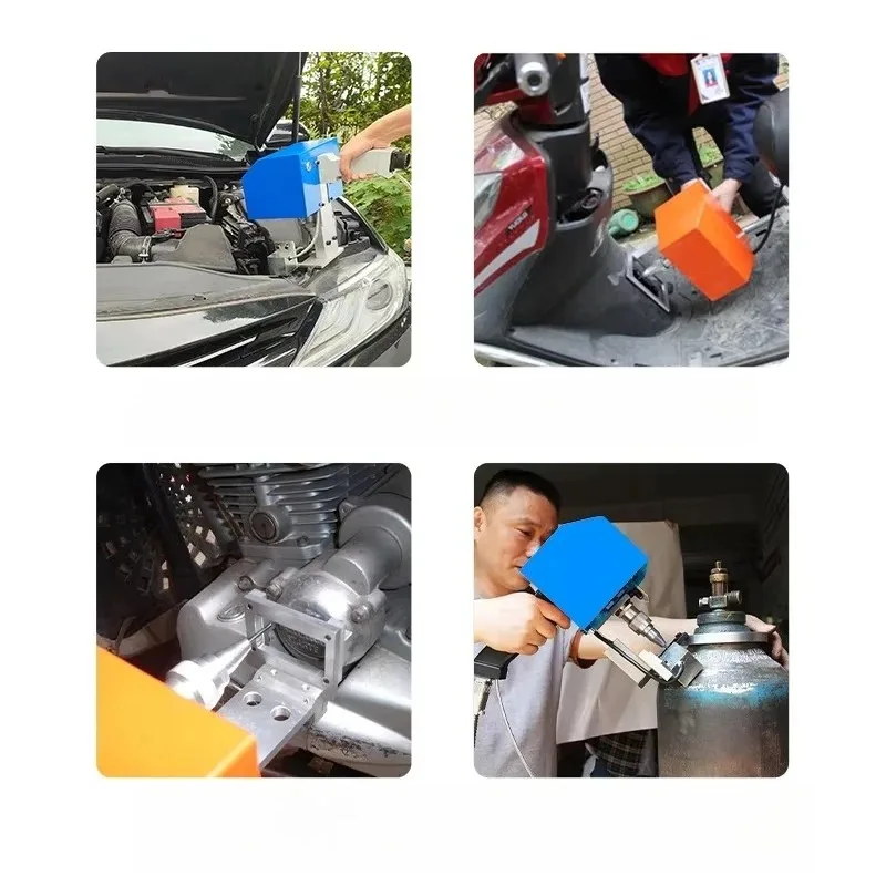 Portable VIN Number Marking Machine Handheld Pneumatic Engine Plate Punch Stamp Tool Chassis Number Dot Peen Engraver