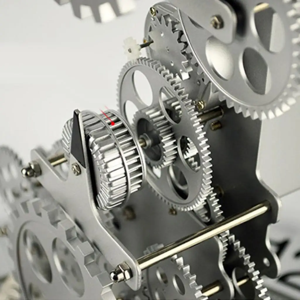 Gear Mechanical Wall Clock Stylish Calendar Design Wall Timepiece Advanced Decor for Living Room