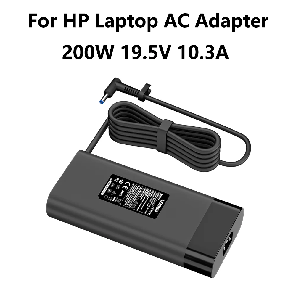 19.5V 10.3A 200W AC Laptop Power Adapter For HP ZBook 17 G5 Series, HP Laptop 15-dc0000 Series,TPN-DA10, L00818-850, L00895-003