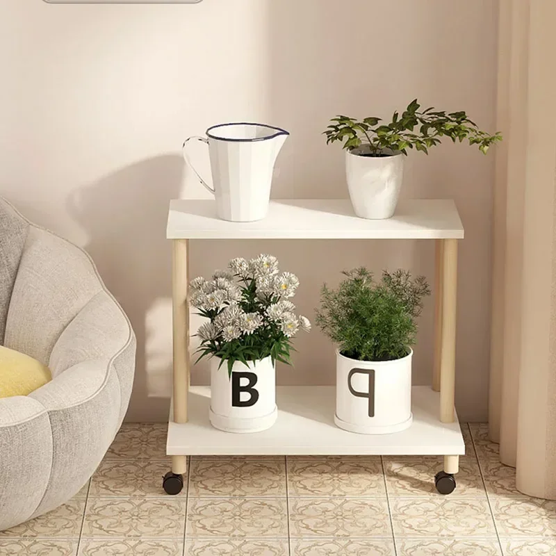 White Shelf Plants Stand Holder Movable Luxury Window Plants Stand Indoors Square Muebles Para Plantas Balcony Furniture