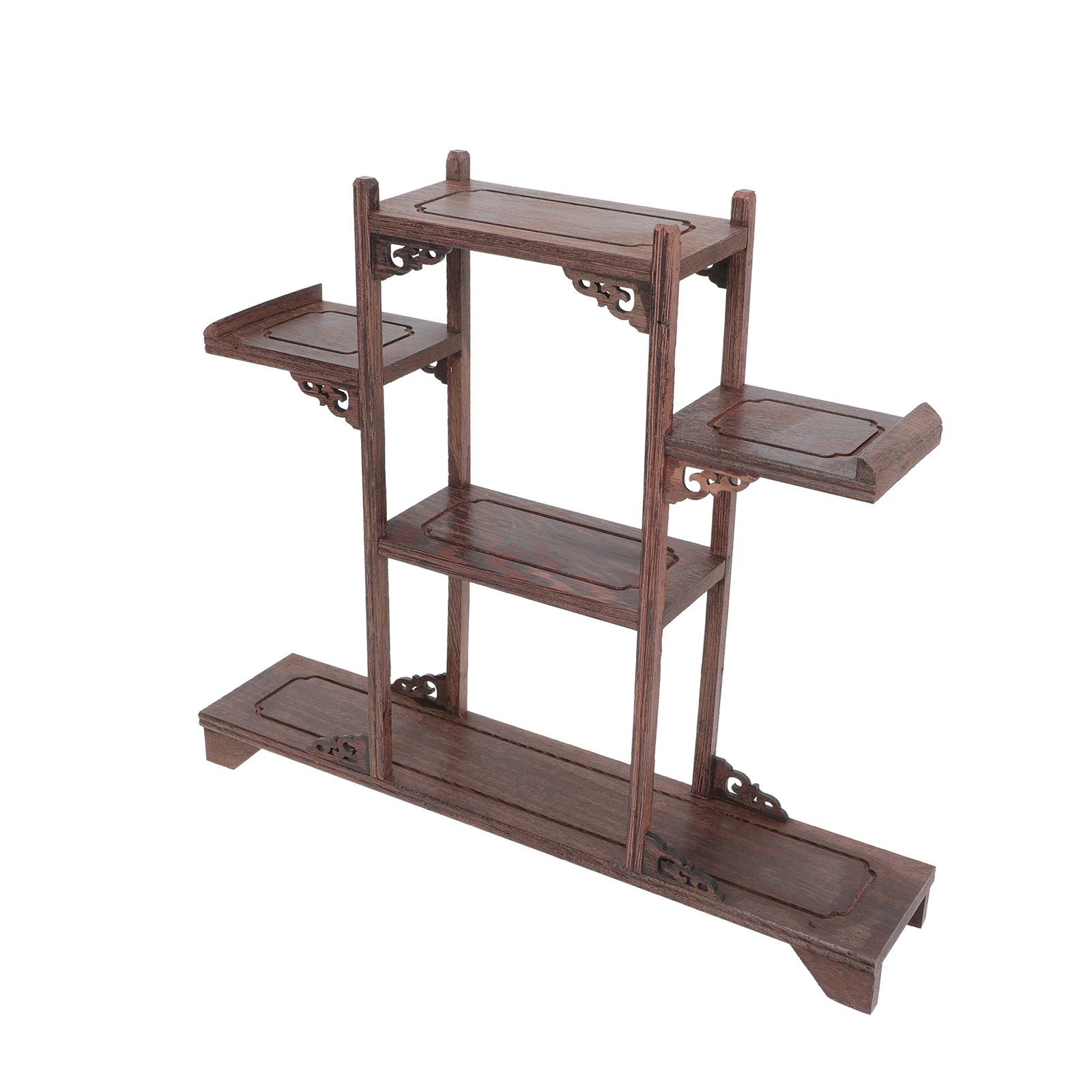 Wenwan Display Stand Vintage Home Decor Showing Shelf Storage Rack Wooden Crafts