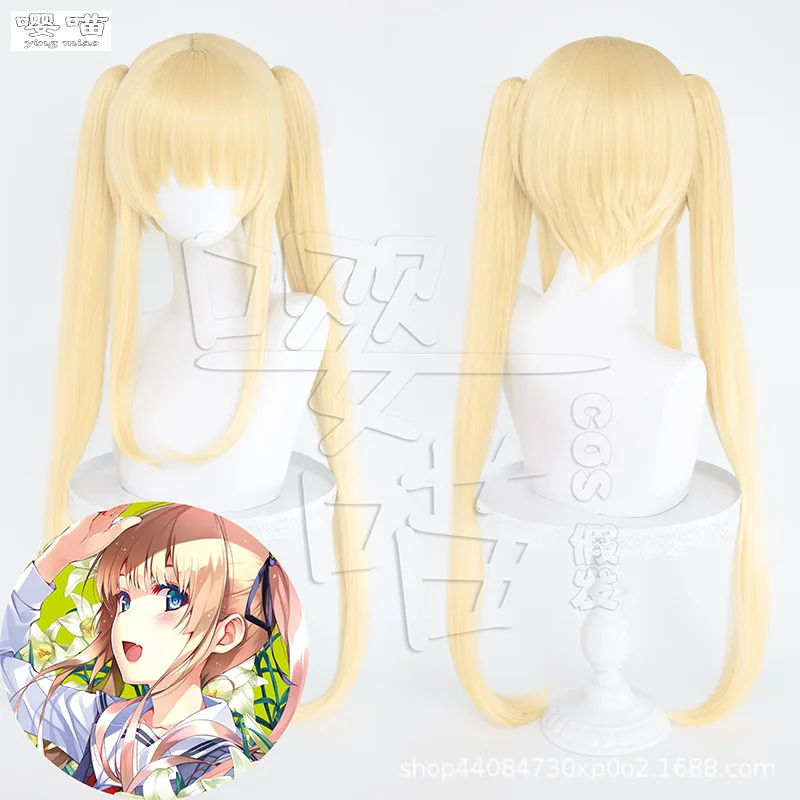 Eriri Spencer Sawamura Cosplay Wig Anime Saekano: How To Raise A Boring Girlfriend 75CM Gold Heat Resistant Synthetic Hair Party