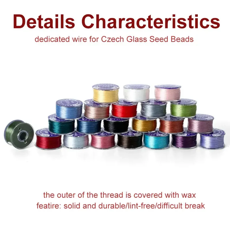 50yards/Roll Nonelastic Seed Beads Cord String Beading Thread For DIY Bracelet Jewelry Making Accessories Supplies High Quality