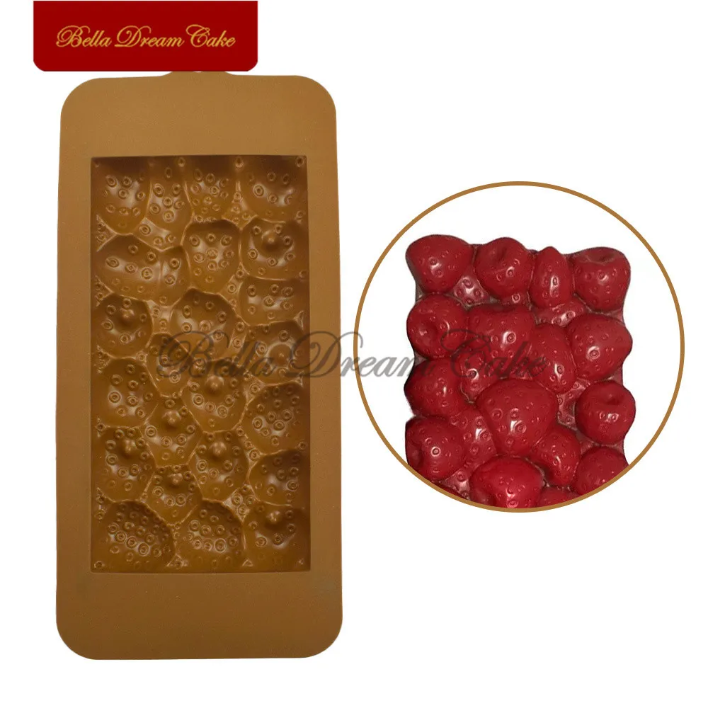 

3D Strawberry Design Chocolate Silicone Mold DIY Fruit Fondant Sugarcraft Mould Cake Decorating Tools Kitchen Baking Accessories