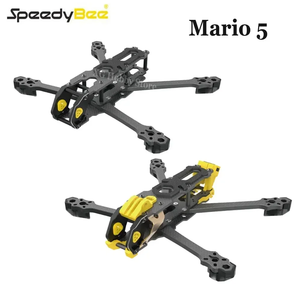 SpeedyBee Mario 5-framekit DC / XH-versie met koolstofvezelplaat FPV Freestyle RC Racing Drone