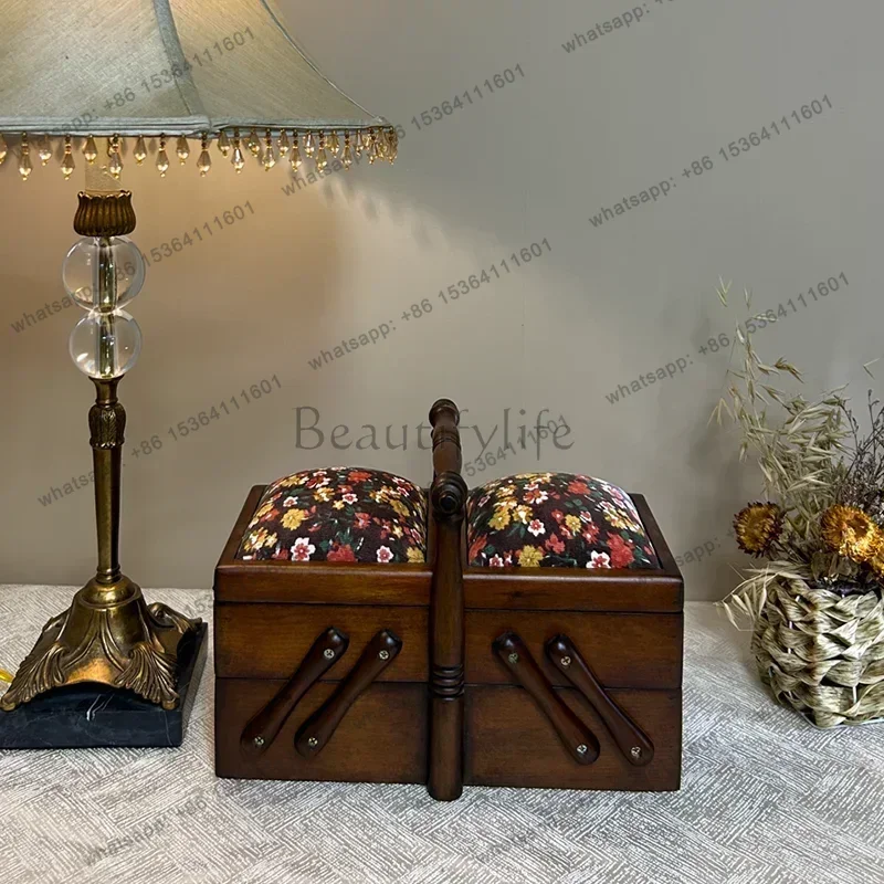 Medieval Jewelry Sorting Storage Box Display Case Decoration Desktop Storage Box Household Sewing Box
