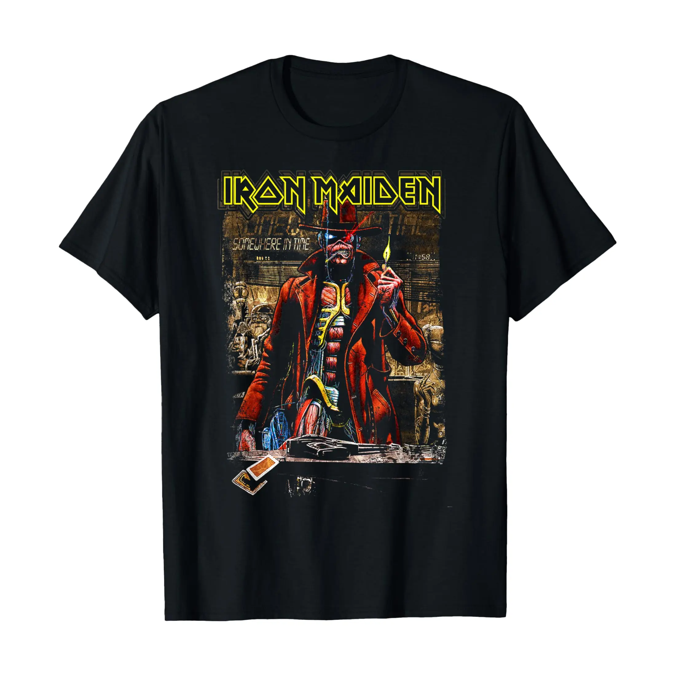 Iron Maiden Stranger Sepia T-Shirts for Men and Women Graphic Band Tees, Ultra Soft Comfortable Unisex Short Sleeve T-Shirt