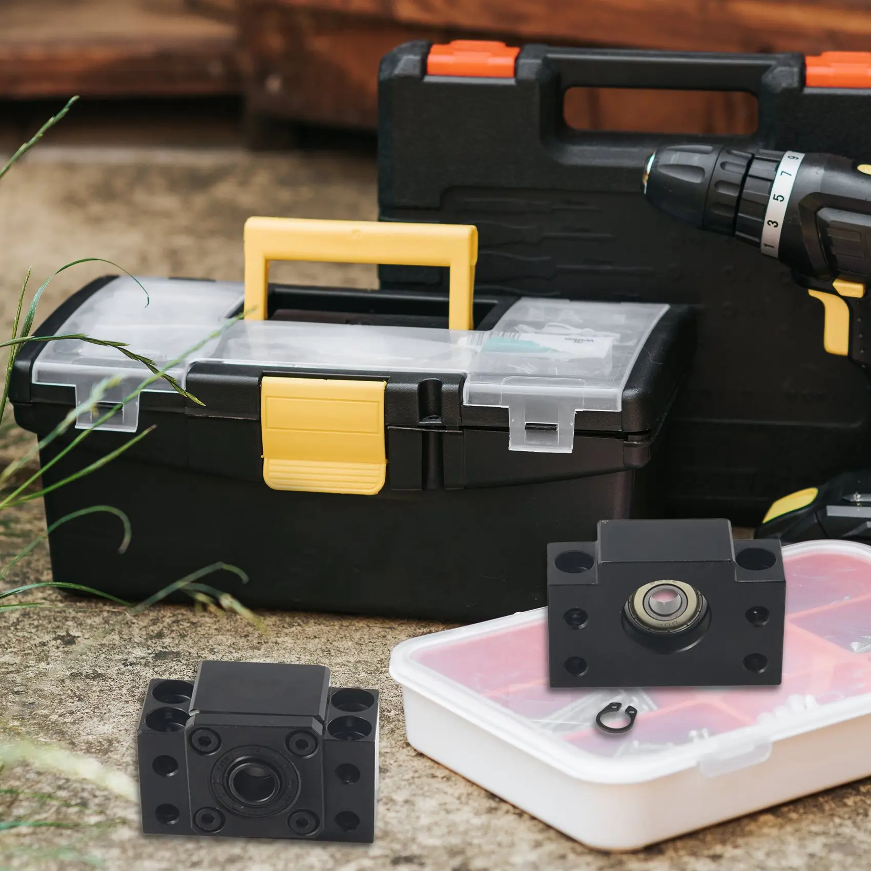 

AEE4-Ball Screw Support Set Includes 1X Bk10 And 1X Bf10 For Sfu1204 Ball Screw End Support Cnc Parts Bk / Bf10