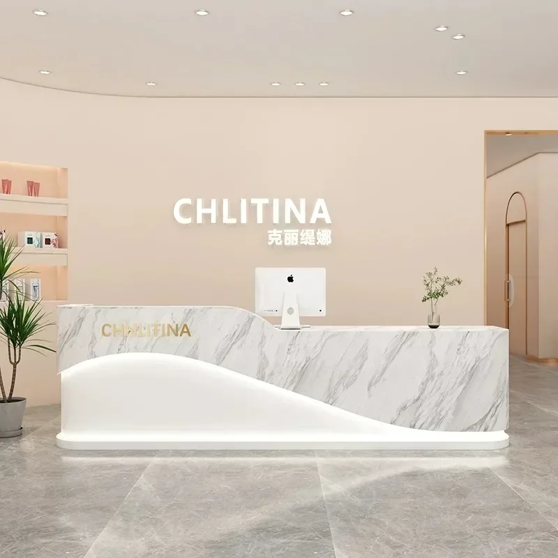 Cashier Clothing Store Small Bar Women's Clothing Store Beauty Paint Reception Desk