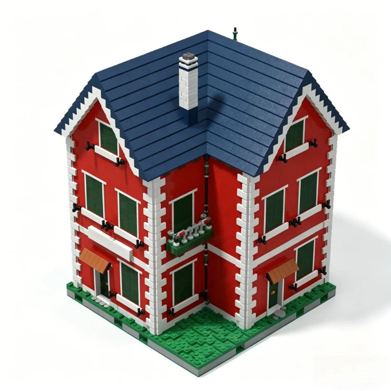 1924PCS MOC Italian Alpine Casa Cantoniera Roadhouse Modular Building Model Custom Building Blocks DIY Educational Assembly Toy