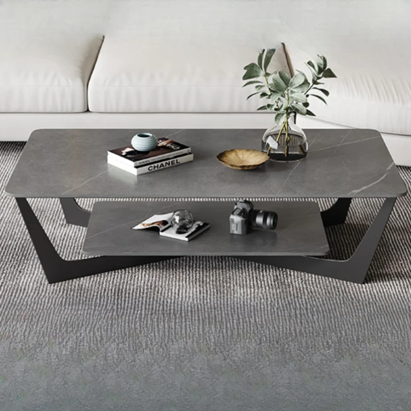 Nordic Trau Coffee Table Luxury Modern Organizer Mobile Black Legs Coffee Table Mesa Lateral Apartamento Couchtisch Furniture