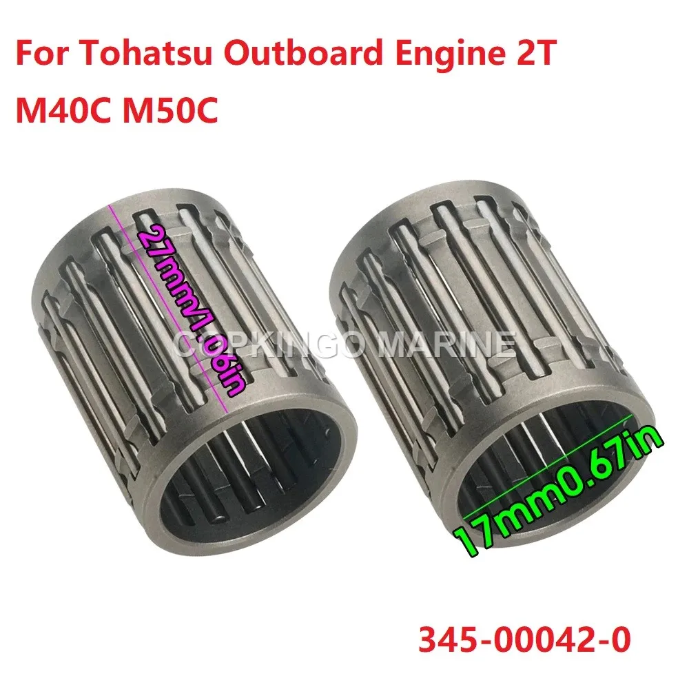 2Pcs Boat Connecting Rod Needle Bearing 345-00042-0 For Tohatsu Outboard 40HP 50HP