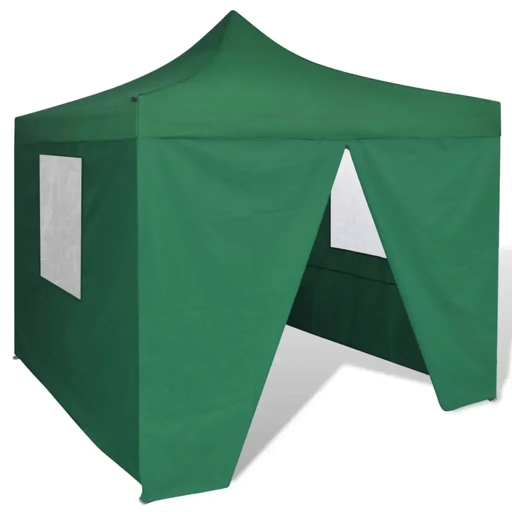 3x3 m green foldable tent with 4 walls garden supplies, canopy, awning, parasol, thermal insulation and rain proof