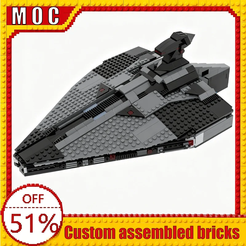 

738 PCS Interstellar Warship Custom Alternative Assemble Sci-Fi Space MOC Building Blocks Model DIY Assembly Toys Boys Girl Gift