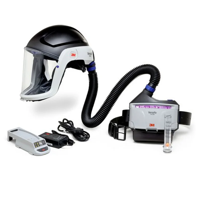 

Positive Pressure Breathing System TR-300 with M-300 Head Cover Electric Air Supply Respirator Droplets Dust 99%≥