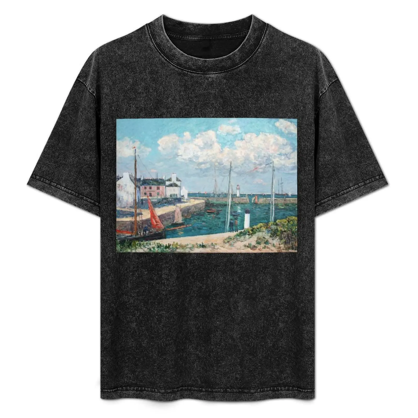 

Le port Haliguen presqu'le de Quiberon, 1909 By Maxime Maufra T-Shirt Vintage Style Printed Top