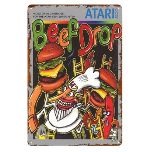 Beef Drop 5200 Retro Video Game Metal Poster Tin Sign 20*30cm Plate
