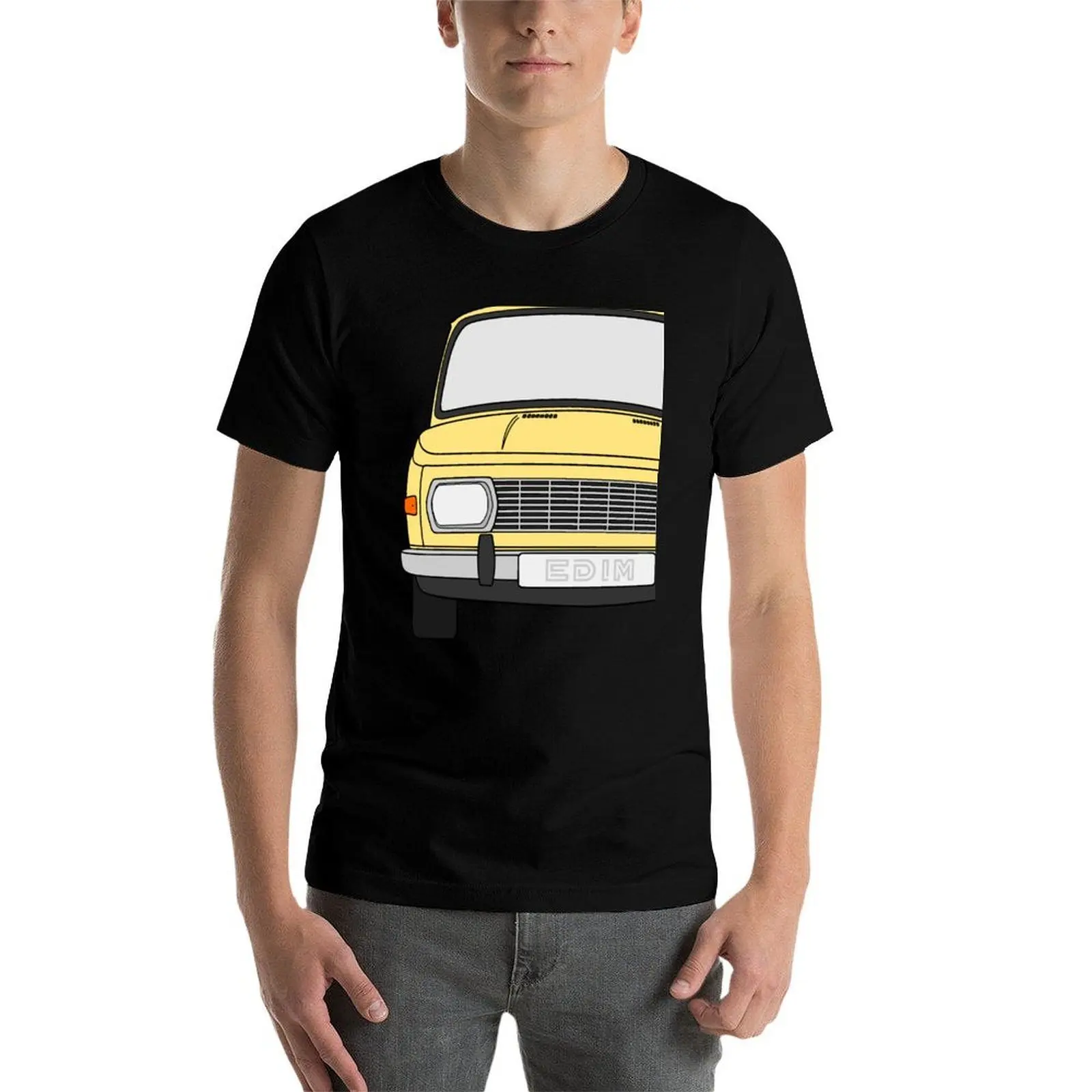 Wartburg 353 cream yellow color T-Shirt Basic Comfort Fit T-Shirt for Men view 4