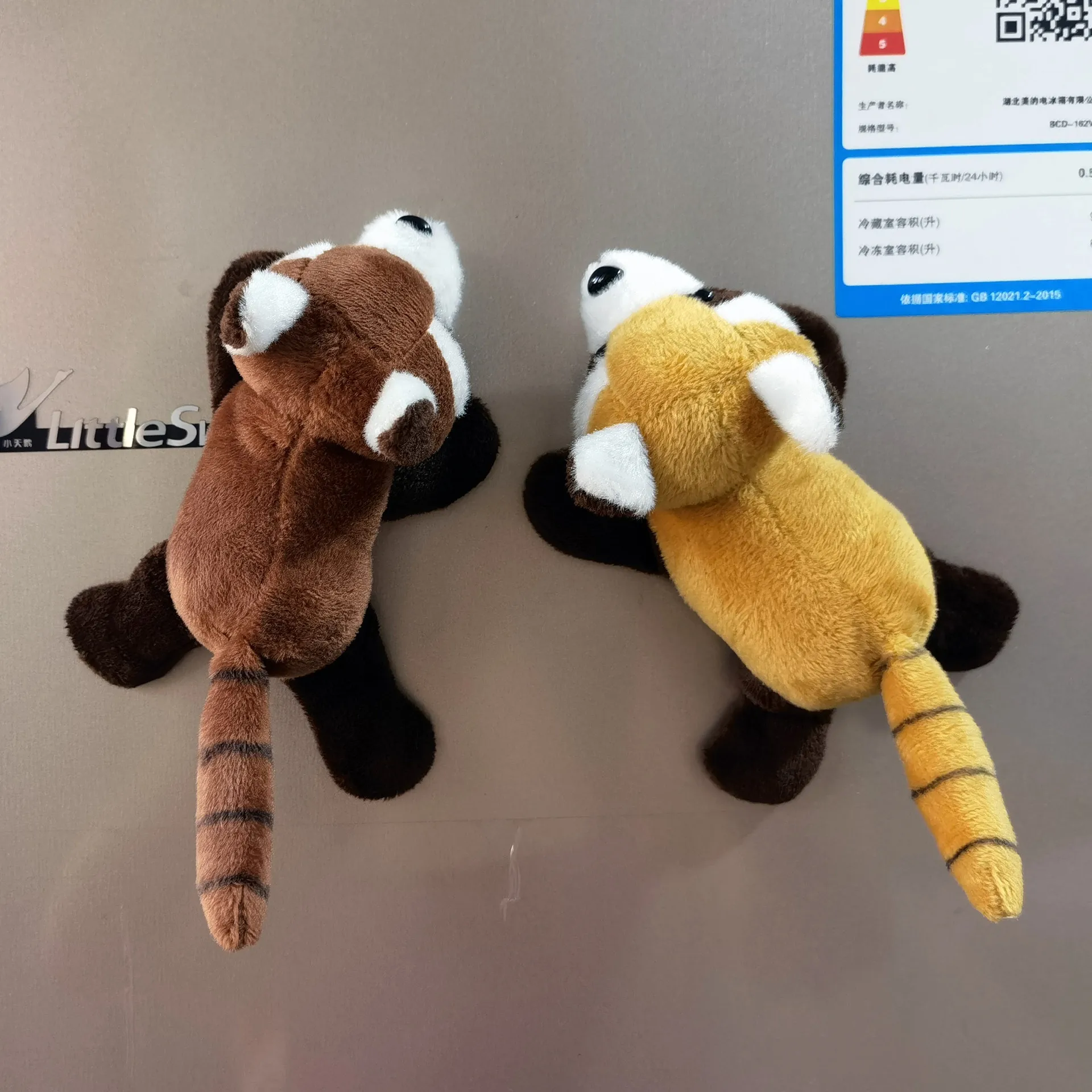 Chinese Raccoon Plush Refrigerator Sticker Cute Creative Post Magnetic Little Panda Bear Refrigerators Souvenir Home Decor 2024