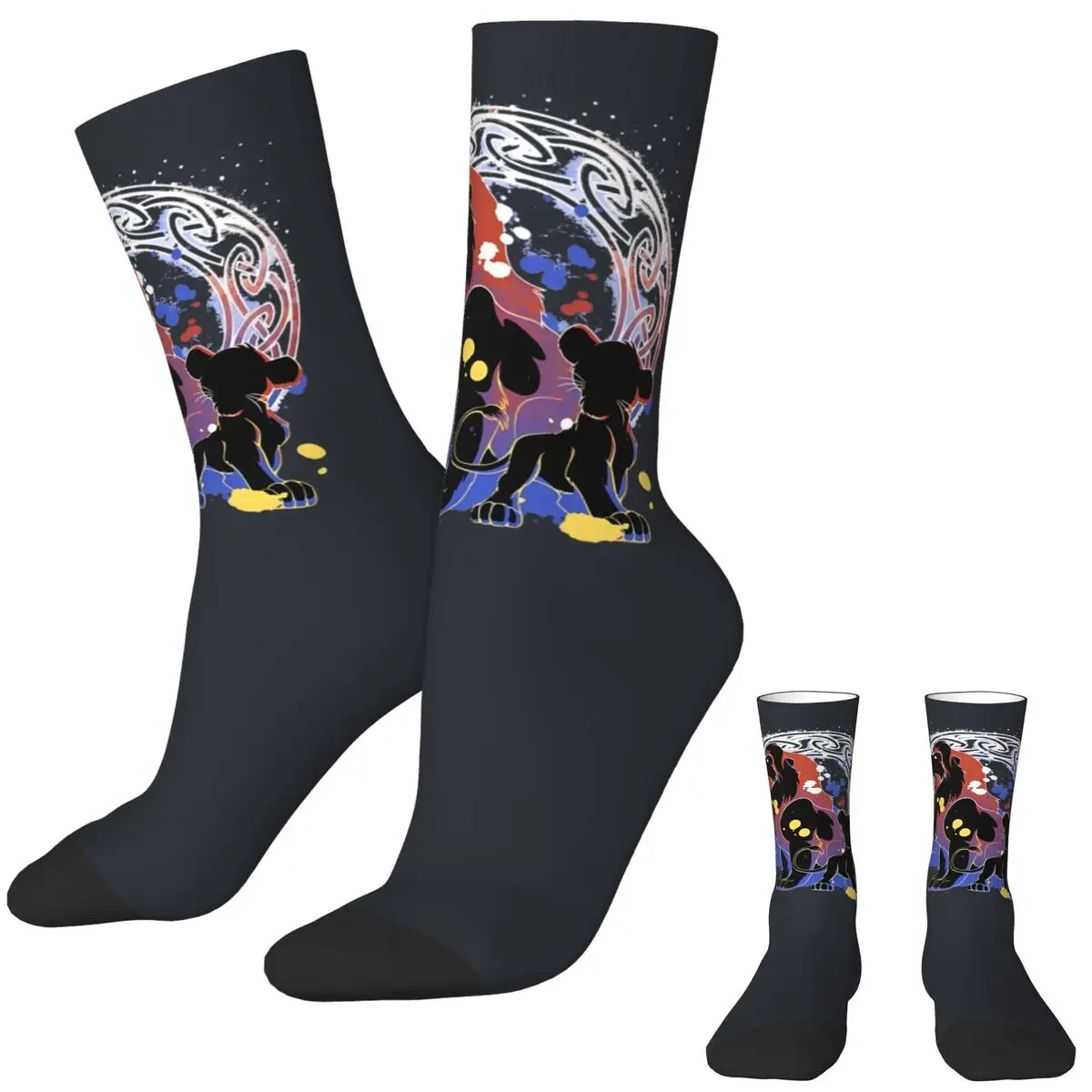 

Simba Lion King Socks Trendy Stockings Women Men Warm Soft Cycling Socks Winter Pattern Anti Skid Socks