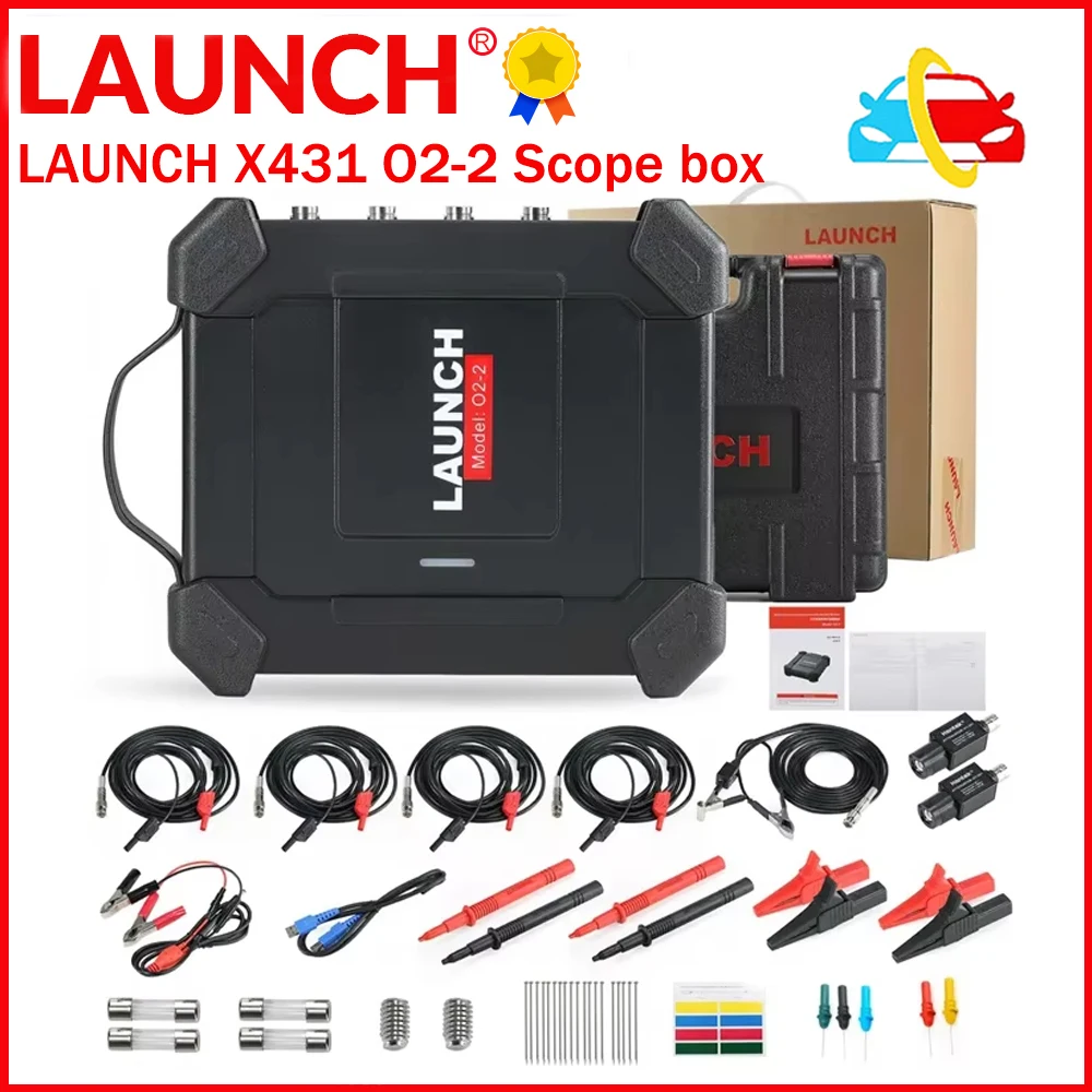 LAUNCH X431 O2-2 Scope box Oscilloscope 4 Channels 100MHz USB DC Automotive Oscilloscopes Support X-431 V/V+/PRO3S+/PAD V