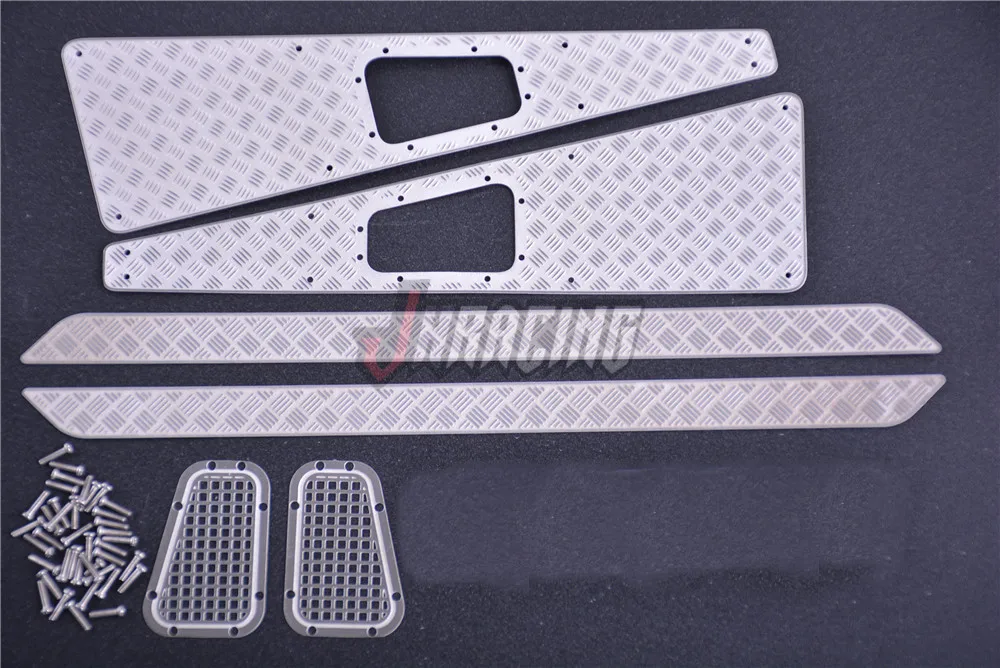 Simulation dekorative haube anti-scratch streifen simulation kühlung grille willkommen pedal streifen set für T TRX4