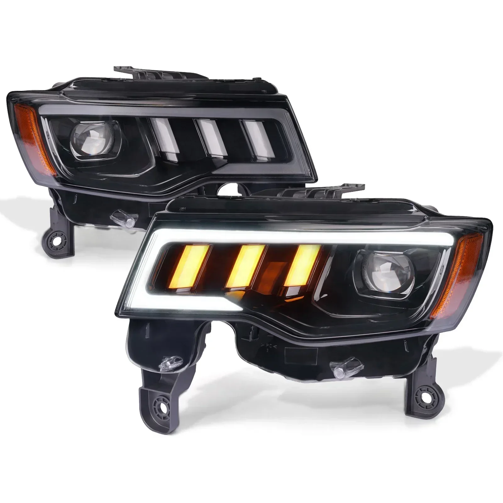 Archaic LED Headlights for Jeep Grand Cherokee Headlight 2017-2020 with Sequential Grand Cherokee LED Head Light Accessories