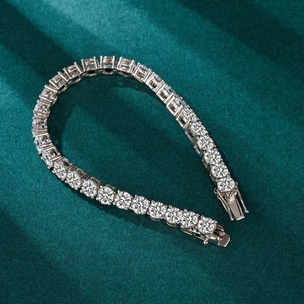 Factory Price D Color VVS1 Moissanite Tennis Bracelet 925 Sterling Silver  Classics with GRA Bracelet for Women Man Jewelry