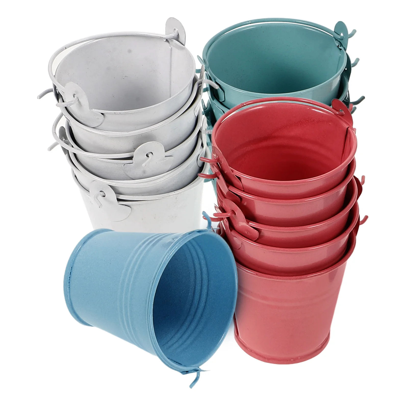 

16pcs Iron Buckets Durable Mini Metal Pails Tin Candles Containers Handmade Tealight Storage Sealing Hardware