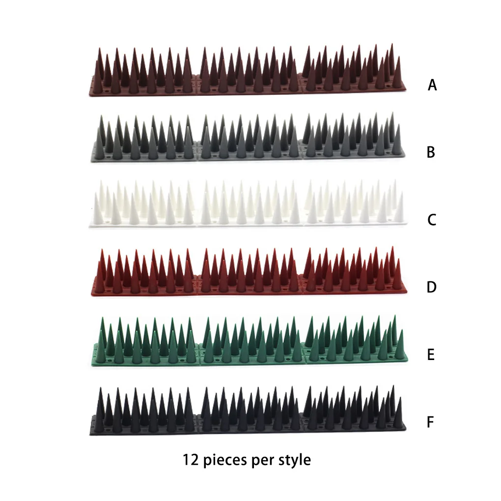 

12 Pieces Animal Deterrent Climb Strips Garden Farm Animals Spike Fence