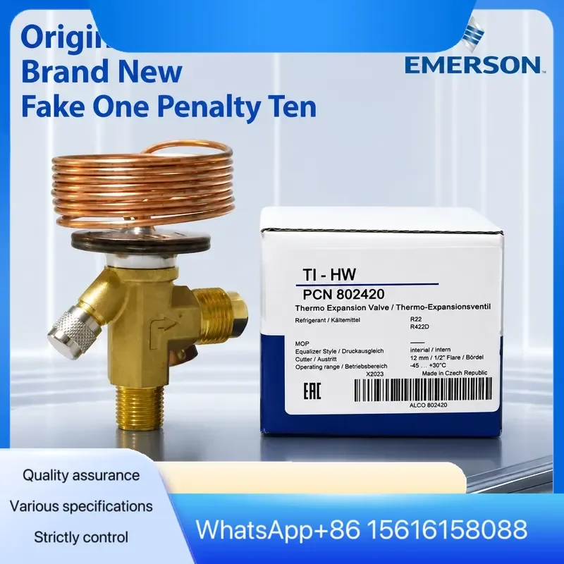 Original Emerson Expansion Valve TI-HW TIE-HW TIE-SW TI-SW for Cold Storage Air Conditioning Refrigeration System Sensor
