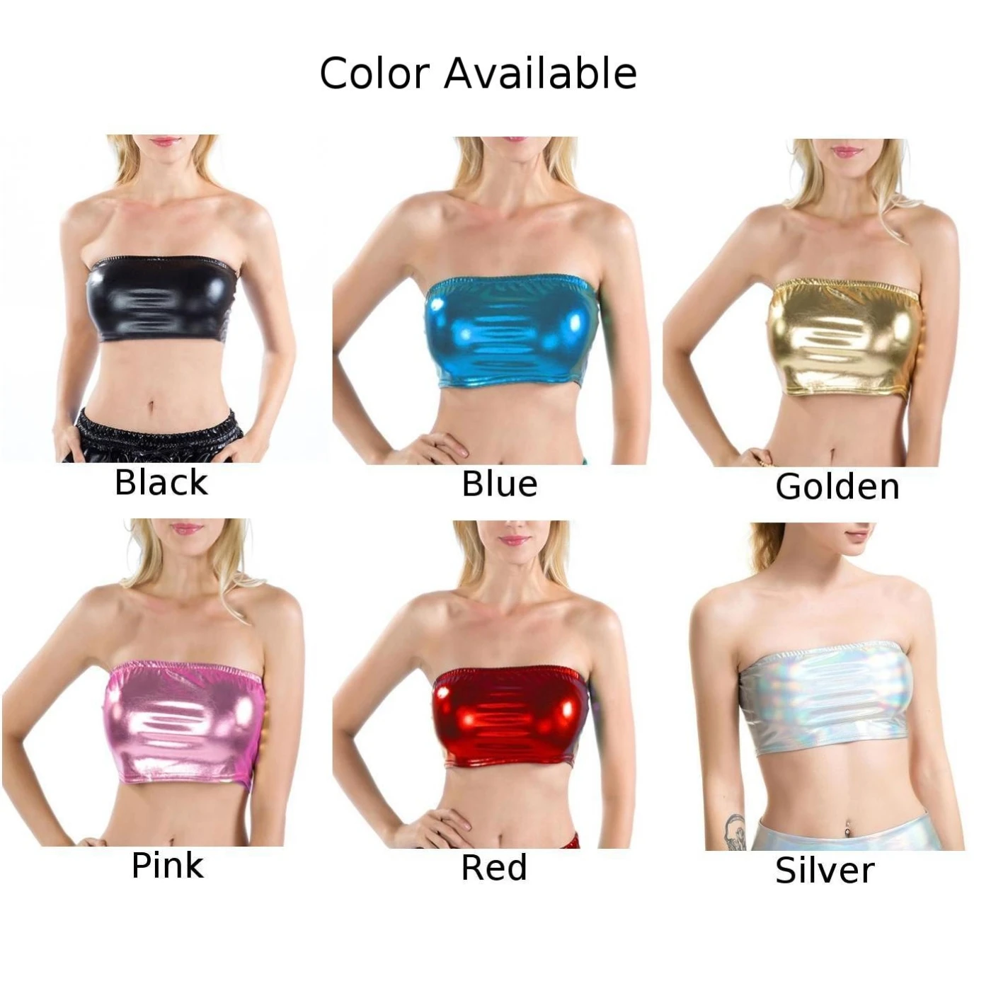 Women's Tops Performance Clothes Sexy Shiny Tank Tube Top Wet Look Bikini Breathable Blouse Bottoming Lady Shirt Bustier Vest